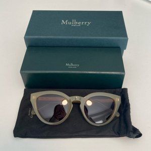 Mulberry Blondie Round Cat-eye Sunglasses in Dark Palm